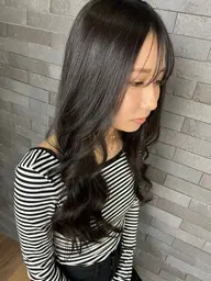 カット、全体カラー、パーマ、シャンプー、ブロー