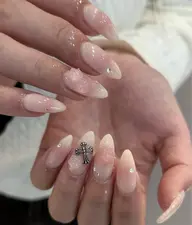 🩷チップ長さだし🩷韓国ちゅるチークネイル+パーツ2個