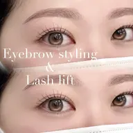 アイブロウ(間引き、メイク付き)＋上まつげパーマ🩶