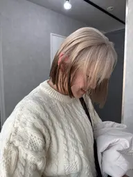 ◇ダメージ軽減♪◇　カット+ケアブリーチ+ハイトーンカラー　￥17500