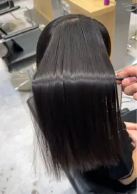 【カラーダメージ気になる方へ🌟】縮毛矯正（酸性可）＋イルミナカラー+カット（条件あり）+髪質改善トリートメント240分