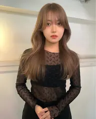 【ブリーチせずに透ける髪色🫧】ライトニングダブルケアカラー+カット＋トリートメント