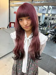 姫カット&デザインカラー（ケアブリーチ込み）&うる艶トリートメント