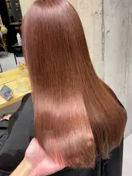 カット＋髪質改善ストレートパーマ＋ケアカラー＋4stepトリートメント