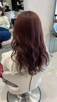 【ツヤ感×高発色が叶う】暖色カラー✨️ブリーチなしダブルカラー➕ケアトリートメント