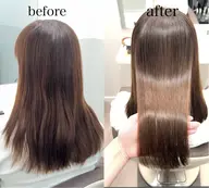 NEW!synergy髪質改善矯正＋ケアカラー+カット.
