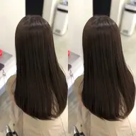 【縮毛矯正】+【ケアカラー】＋【メンテナンスカット】