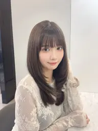 💗平日限定💗前髪顔周りカット＋うる艶カラー＋Aujua2stepトリートメント【ロング料金なし/韓国ヘア】