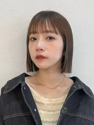 ［カット+カラー＋クイックトリートメント］レイヤーぱつっとヘア透明感カラー🤍