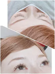 フラットラッシュで軽い形状で自まつ毛負担軽減できます。