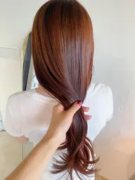カット＋Roooカラー+ミルボンTR（ケア剤入り）ボブ​〜​ロング　（ショート、メンズ、ウルフ不可）