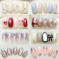【オフ無料】選べる定額♦豪華アートネイル💅ブライダルやイベントに💍💗ガラスフレンチ等✨　オフあり/パーツあり