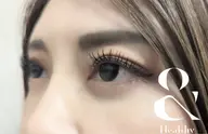 【&Healthyアンドヘルシー】フラットラッシュ100~120本+まつ毛カール