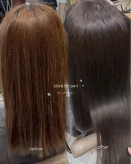 艶々暗髪カラー🎀＋バイカルテトリートメント