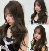 🩵🪽【全体カット➕艶カラー➕ケアトリートメント】ロング料金なし✨️韓国ヘア・韓国ガーリー🎀