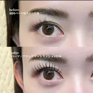 エクパ☆アイシャンプー付き！フラットラッシュ120本×まつ毛パーマでマスカラ要らずのパッチリeyeに♡