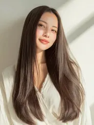 カット＋酸性ストレート＋ヘアケアトリートメント🫧
