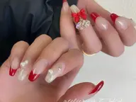 Xmasネイル《オフ込》長さ出し10本＋持ち込みアートし放題120分¥15900