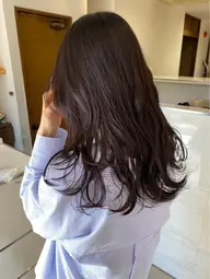 【one color】お洒落な透明感のあるカットカラーご提案します🍀お洒落染め、白髪染め(全体)受け付けております🩵