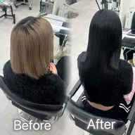 【✨️韓国オンニ大人気メニュー✨️】カラー➕エクステ80本付け放題➕馴染ませカット付き🌙*·̩͙