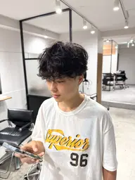 【メンズカット+ニュアンスパーマ】✨朝のセットが5分で決まる似合わせ【男性限定】