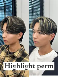🍒【垢抜けの近道】カット＋ハイライト＋パーマ＋全体カラー＋髪質改善トリートメント💓‪