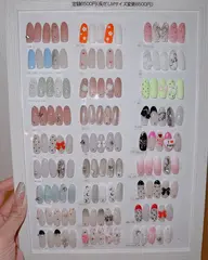 定額デザイン長さだしジェルチップスカルプ10本Mサイズメニュー(60種類)ベースカラー変更ok