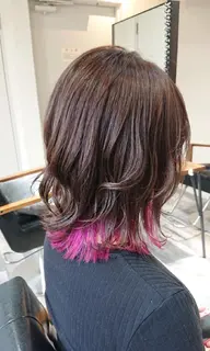 【✨お洒落さんはこちら✨】インナーカラー+全体カラー+カット+ブリーチケアトリートメント(事前相談必須)