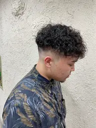 メンズカット+ナチュラルパーマ