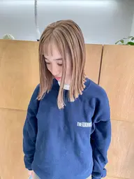 🤍人気no3🤍🦄cut+ダブルカラー（ケアブリーチダメージ94%カット）＋イルミナカラー＋TR💜