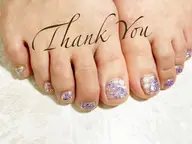 フットワンカラー又はラメ🤍👣