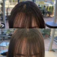 前髪の分かれ癖や浮き癖をなおす👀クロスパーマ！！忙しい方必見💦前髪カットと髪質改善トリートメントカラーも一緒に🌟