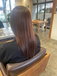 縮毛矯正+薬剤の分解処理