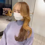 【🦋インナー・フェイスフレーミングル】ポイントブリーチカラー