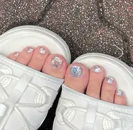 フットネイル　ワンカラー　フットバス付き（オフ込み）