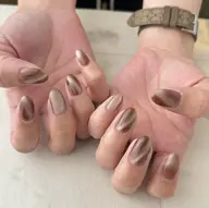 【Jrネイリスト】(オフあり)マグネットネイル🧲奥行きが可愛い🧲自爪を削らないノンサンディングベース使用