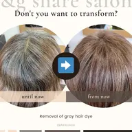 【ショートヘア専門脱白髪染め👩🦳🍀白髪ぼかしハイライト】+カット+トリートメント