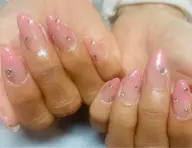 グラデーション💅hand【オフ無料】10粒ストーン付き✨