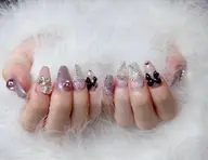 【アクリルチップ】チップ+ジェル長さ出し（パーツ付け放題）