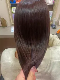 ダメージ補修事前ケアつき！艶カラー(全体染め)＋選べる髪質改善シャンプー☁️(オージュア✨)