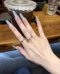 ラメグラデーションー+チップ長さだし