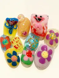 ·˚ ༘ ┊͙ちょっとだけデコデコモリモリ nail 🫧🌷🎀🍬🏳️⚧️1〜2𐊠𐊯𐊗 ´-