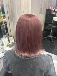 【営業後限定🌙19:00​〜​】ボブカット＋ダブルカラー🍒さらさらトリートメント付き