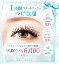 フラットラッシュ1時間つけ放題⏰(オフ込.お付け足し可)束感仕上げも🪽🩵LDカール有