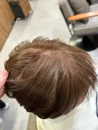 【明るく染めるコース】カット＋ファッションカラーで染める白髪ぼかし