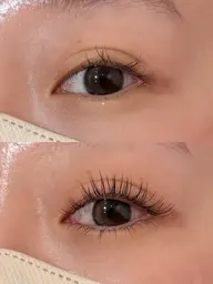 初めてのマツエク🫧フラット100本