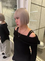 カット+リタッチケアブリーチ+カラー