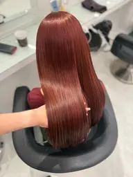 【🎀人気No.2🎀】ブリーチなしダブルカラー＋髪質改善トリートメント+似合わせカラー診断+炭酸スパ+コテ巻仕上げ🪄