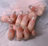 【Hand】チップ長さだし マグネットフレンチネイル