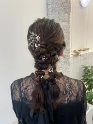 𓈒ㅤׂ 𝜗𝜚結婚式お呼ばれヘアアレンジ.⋆𝜗𝜚飾り付け(リボン・ヘアピン)お持ち込み可能𓂃🎀𓈒𓏸